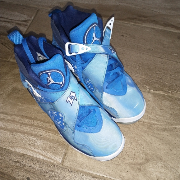 Boys Nike Air Jordan 8 retro GS snowflake - Picture 3 of 9